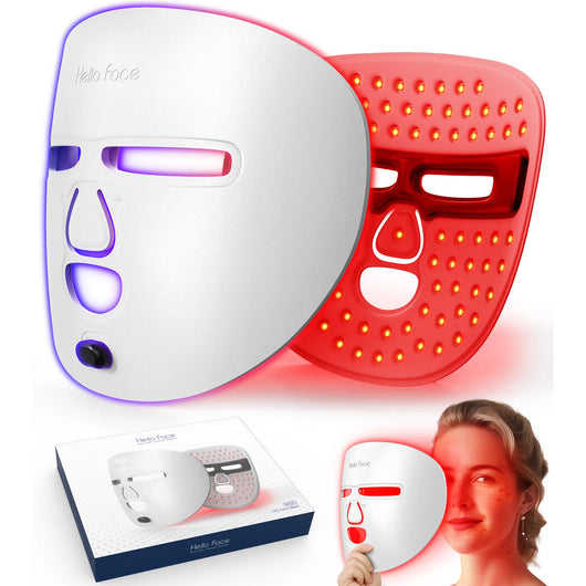 Wireless LED Light Therapy Face Mask – Red, Blue & Near-Infrared Anti-Aging & Acne Treatment