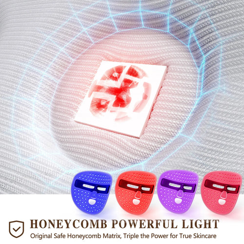 Wireless LED Light Therapy Face Mask – Red, Blue & Near-Infrared Anti-Aging & Acne Treatment