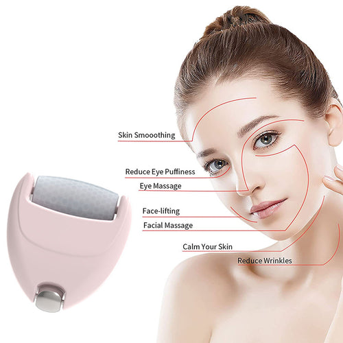Heart Shaped Ice Roller for Face & Eyes – Cold Compress Facial Massage Tool
