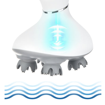 Rechargeable Waterproof Deep Kneading Head Massager for Hair Growth & Stress Relief
